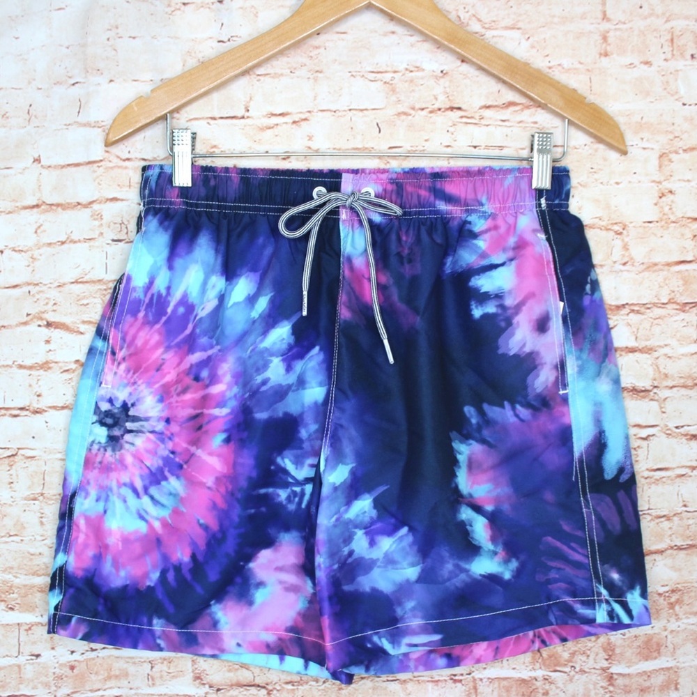 Boardies | Men’s Blue/Purple Tie Dye Board Shorts